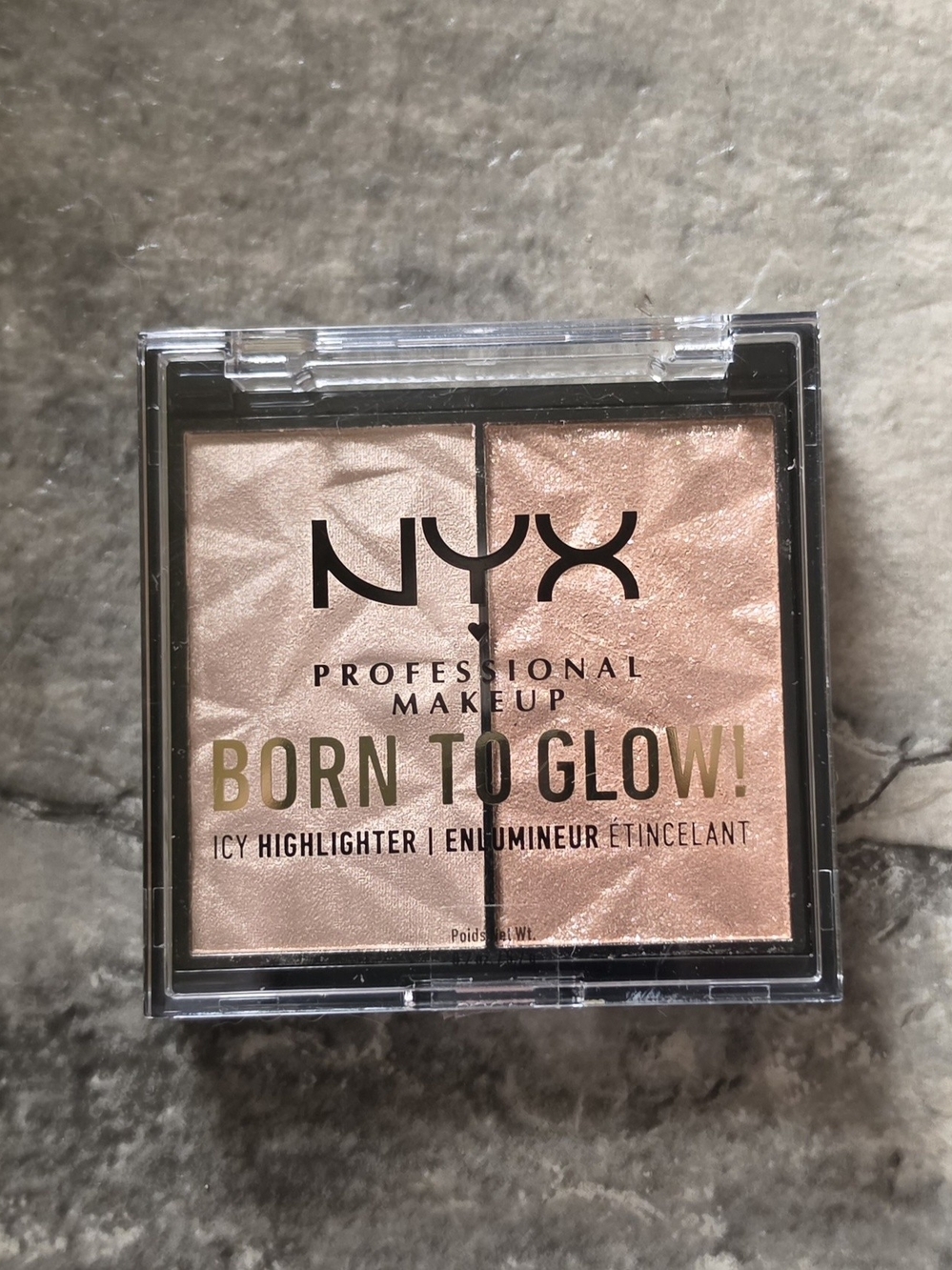 NYX Born To Glow! Icy Highlighter Duo - Platinum Status & Diamond Chains 0.2oz